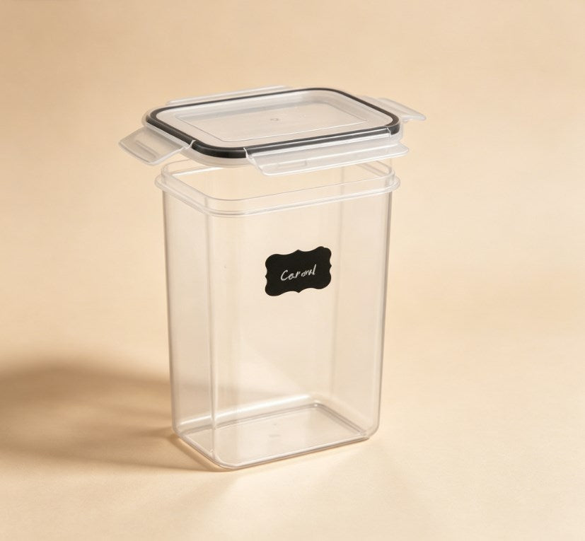 Airtight Kitchen Food Storage Containers (7-Pack) - Leak-Proof Pantry Organizers for Cereal, Flour & Sugar - Includes Labels & Pen
